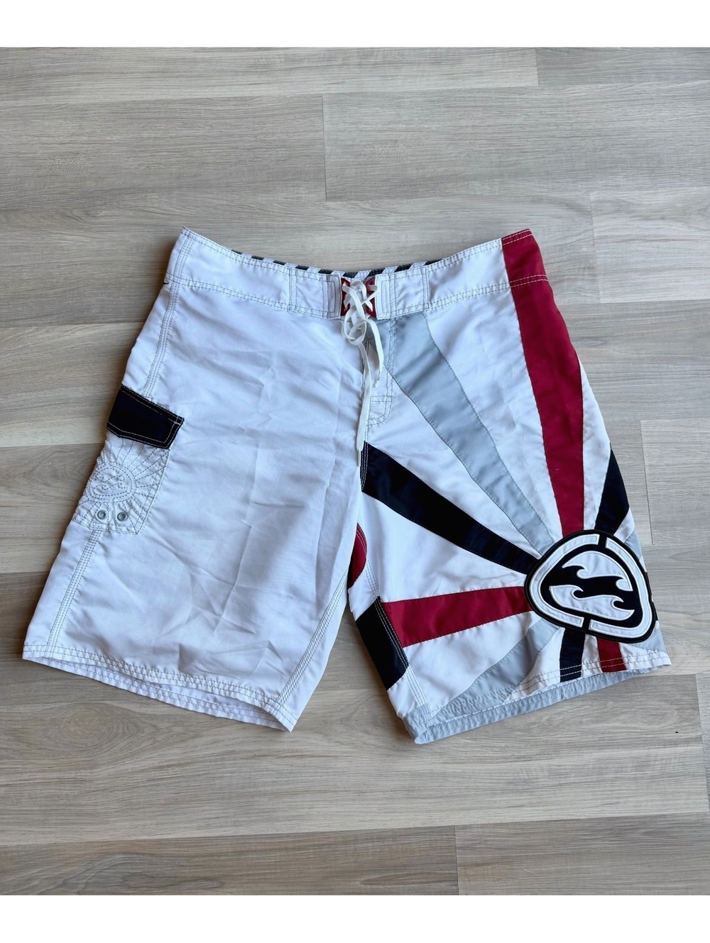 Vintage 2000's Billabong Andy Irons Rising Sun Swim Trunks
